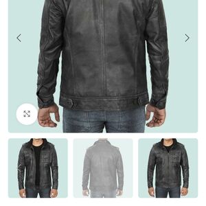 FJ Tavarese Men's leather Biker jacket coat